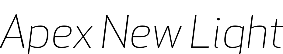 Apex New Light Italic Font Download Free